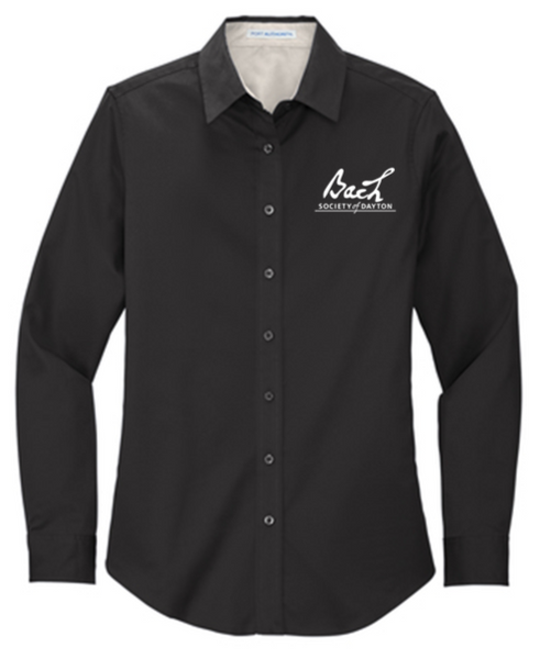 Long Sleeve Easy Care button down Shirt Ladies & Unisex- BACH