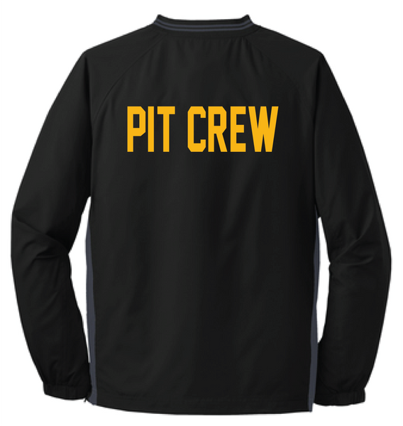 Pit Crew Tipped V-Neck Raglan Wind Shirt-PTCCG23